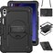 Case for Samsung Galaxy Tab S10 FE/ S9 FE 5G 10.9 Inch/Tab S9 11 Inch, Heavy Duty Shockproof Protective Case with Screen Protector, Hand Strap and Pen Holder for Galaxy Tab S9 11'', Black