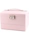 TOPNPEKO Jewelry Box,3 Layers Jewelry Organizer Large Multi-Functional Jewelry Storage Box with Drawer Mirror,Jewelry Storage Organizer Jewelry Case for Earring, Ring, Necklace, Bracelets(Pink)