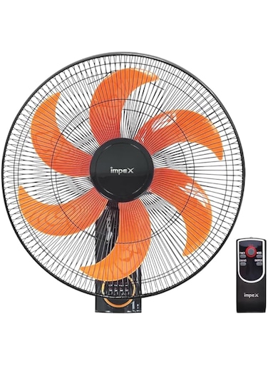 Impex WF 7503 60W 100% Copper Motor High Speed Wall fan with 5 leaf blades motor overheat protection wide oscillation 3 Speed Control, 2 years warranty
