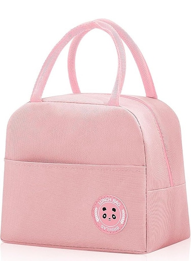 Lunch Bag for Men Women, Small Portable Reusable Lunch Cooler Tote Bag, Leakproof Thermal Lunch Box for Work Picnic Travel, Pink
