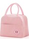 Lunch Bag for Men Women, Small Portable Reusable Lunch Cooler Tote Bag, Leakproof Thermal Lunch Box for Work Picnic Travel, Pink