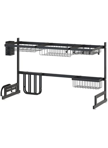 Dubai Gallery Over Sink Dish Drying Rack Black 85X32X52Cm