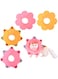 DFDTYCA 4pcs Cats Recovery Flower Cones Collars,Sun Crown Soft Pet Cone, Adjustable Double Button Collar for Surgery to Recover Kitten Cat Puppy to Prevent from Biting Scratching