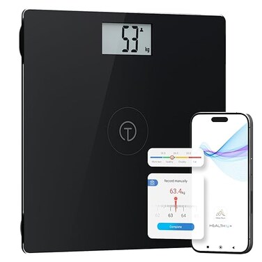Electronics Smart Digital Bathroom Scale for Body Weight 500lbs - Weighing Scale Machine with New Baby Mode - Essential for Weight Balance - Black