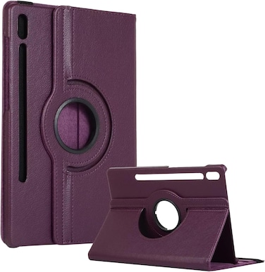 Muzz Rotating Case for Samsung Galaxy Tab S9 FE 5G 10.9 Inch/S9 11 Inch 2023, 360 Degree Stand Cover, Auto Sleep/Wake (Purple)