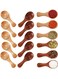 Small Wooden Salt Spoon - 10 Pack Mini Wood Spoon with Short Handle, Perfect for Small Jars of Jam, Spices, Condiments, Seasoning, Sugar, Honey, Coffee, Tea, Mustard, Ice Cream, Milk Powder