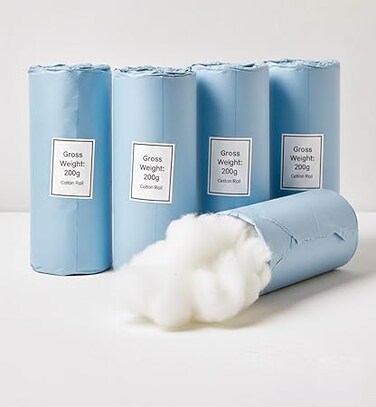 Pure-Grade Cotton Wool Roll   Refined High-Absorbency Cotton   Ultra-Soft &amp; Extra Gentle Texture   Multi-Use for Facial Care, Beauty, and Daily NeedS (3 PACK/ 3ROLLS)