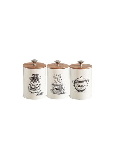 Eco-friendly Storage Creative Sealed Moisture-proof Bamboo Lid Storage Tank 3-piece Set