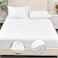 INFINI HOMES White Fitted Sheet Brushed Hotel Quality 90 GSM Ultra-Soft Wrinkle Resistant - Bottom Sheet - Deep Pocket Stretches Up to 20 cm (180 x 200) Fitted Sheet Only