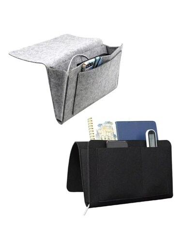 Oasisgalore 2-pack Control Remote Holder for Table,Bed Gadget with Storage Bag Book Holder for Sofa