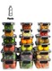 18 Piece Food Container with Locking Lid Air tight Leak proof Plastic Airtight BPA Free Storage Kitchen Organizer boxes