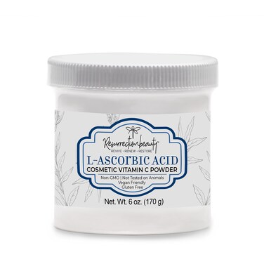 L-Ascorbic Acid Powder (Cosmetic Vitamin C Powder for Face) to Make Your Own Vitamin C Mask, Serum, Hyaluronic Acid Serums with Vitamin C &amp; Other DIY Cosmetic Formulations for Skin Care 6 Oz