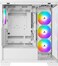 GamerTek Nebula MID Tower ATX Gaming Case &ndash; White, Sleek Design, ARGB Fans Included
