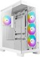 GamerTek Nebula MID Tower ATX Gaming Case &ndash; White, Sleek Design, ARGB Fans Included