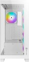 GamerTek Nebula MID Tower ATX Gaming Case &ndash; White, Sleek Design, ARGB Fans Included