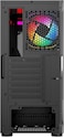 GamerTek Vega Mid Tower ATX PC Case &ndash; Infinity RGB Front Panel, High Airflow Design, 1 x ARGB Fan Included &ndash; Black