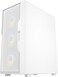 GamerTek Zenith MID Tower ATX Gaming Case &ndash; White, ARGB Fans, Superior Cooling &amp; Design