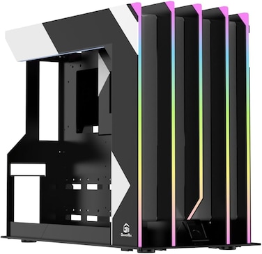 GamerTek Helix Mid Tower ATX Gaming Case &ndash; 370mm GPU Support, Black
