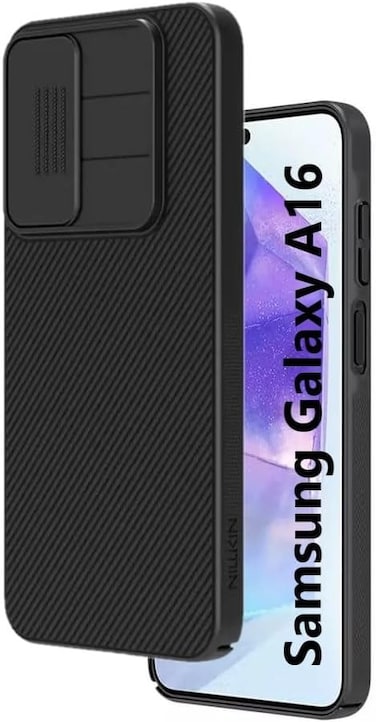 Samsung Galaxy A16 Case Camsheild Pro Case With Slide Camera Lens Protection PC Back &amp; TPU Frame Bumper Protection Anti Fingerprint Soft Delicate Touch Compatible for Samsung Galaxy A16 5G Black
