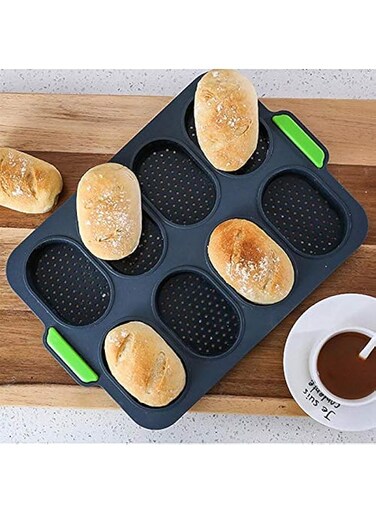 Shhdd Rectangular Silicone Baking Pan, Clear, Oven Safe, 8 Units, 35x28cm, Food Grade, Non-Stick, Dishwasher Safe