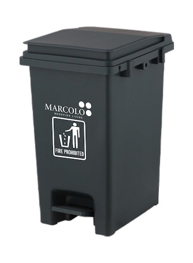 20L Pedal Dustbin Durable Polypropylene Trash Bin with Foot Pedal and Tight-Fit Lid Compact, Hygienic Waste Bin for Kitchen, Bathroom, or Office (Grey)