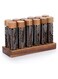 JUXYES Set of 12 Single Dose Coffee Bean Storage Tubes with Wooden Stand and Lids, Dosing Glass Vials for Coffee Storage, Coffee Bean Container Cellars, Espresso Bean Canisters Set, 2 fl oz