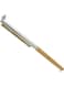 THE WHITE SHOP Pizza Stone Brush, 20.9-inch Pizza Oven Brush with Scraper, Brass Bristle, Wood Handle