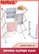 Foldable Clothes Drying Rack,3-Tier Collapsible Clothing Dryer,Adjustable Towel Rack For Air Drying Clothing,Bed Linen,Clothing,Socks,Scarves,White