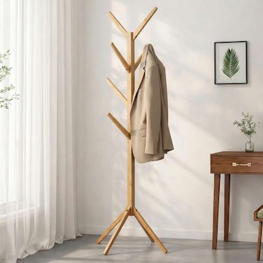 Home Bamboo Tall Hanger - Natural