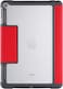 جراب STM Dux لجهاز Apple iPad Air 2 مقاس 9.7 بوصة - حماية فائقة من السقوط، ظهر شفاف، معتمد من اختبار السقوط العسكري، يدعم وظيفة السكون/التنشيط التلقائي - أحمر