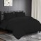 Zen Premium 100% Egyptian Cotton Duvet Cover Set - Black, Single 160x210cm with 1 Pillowcase