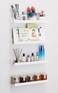 Viymgit 4 Pack White Adhesive Shelves, 15"x4" No Drill Acrylic Wall Shelves