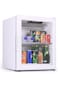 40L Glass Door Absorption Minibar, Zero Noise Room Beverage Cooler, Made in T&uuml;rkiye, RMB-40A (White)