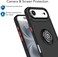 Case for IPhone 17 Air Case Cover Metal Ring Holder Grip Kickstand Car Magnetic Mount Shockproof Matte Hard Back Bumper Case for IPhone Air 5G 2025Black

