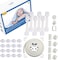 Sybil's Childproofing Safety Kit, 6 Cabinet Locks, 4m Edge Protector, 12 Corner Guards, 16 Socket Covers, 1 Door Stopper, Home Safeguarding, Ideal Gift For Newborns Proofing (Safety Kit 3)