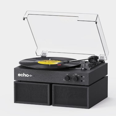 Echo Audio Frankie Bluetooth Record Player with External Speakers - Black
