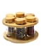 6-Piece Spice Bottle With Lid And Stand Beige/Clear 19x12x19cm