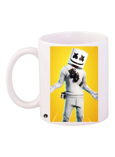 Marshmellow Printed Coffee Mug White/Yellow/Black