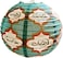 Arabesque Teal Lantern 12in 1ct