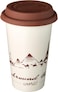 Thermobecher aus Keramik, doppelwandig, mit Silikondeckel, 295 ml, Globetrotter"Min 1 year manufacturer warranty