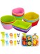 DGYJJZ 50Pcs Silicone Lunch Box Dividers bento box accessories Silicone Cupcake Liners,Bento Box Accessories for Kids with 10pcs food picks for kids (50pcs)