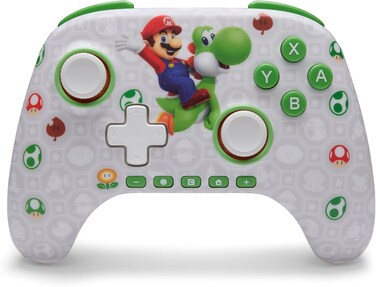 PowerA Advantage Wireless Controller for Nintendo Switch 2 - Mario &amp; Yoshi, Officially Licensed, Hall Effects, Mappable Buttons, Pro Controller, C Button, Motion Controls