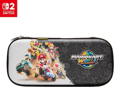 PowerA Slim Case for Nintendo Switch 2 - Mario Kart World, Officially Licensed, Protective Case, Holds 10 Game Cards, Padded Screen Protector, Built-in Play Stand