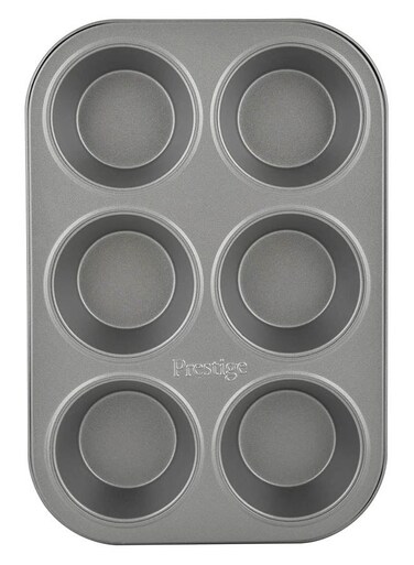 Muffin Pan 6-Cups Grey 29x18.2x3cm
