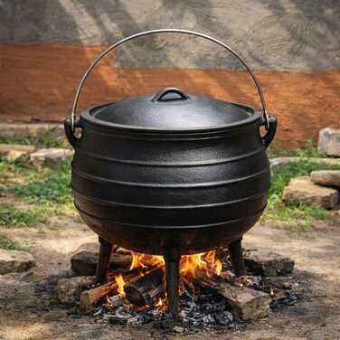 Home Cast Iron Cauldron Pot 3L - Black