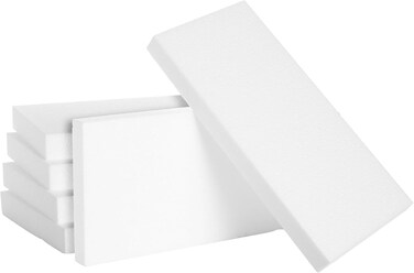 6pcs Craft Foam Block   30x15x2.5cm   Rectangle Polystyrene Foam   Thermocol   Styrofoam   for Art Sculpting   Flower Arrangements   Modeling   DIY Arts and Crafts   School Office Home
