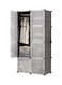 Modular Detachable Closet Black/White 75x47x147cm