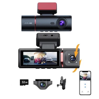 Vehicle Black Box DVR with GPS, WDR &amp; Dual Lens Camera