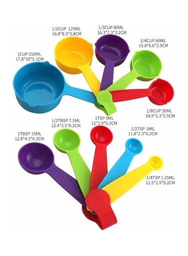 Piece Measuring Spoon Multicolour 17.8x10x5.1cm