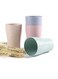 Reusable Plastic Cup Unbreakable Wheat Straw Drinking Cup for Beverage Eco Friendly Healthy Multi color Set of 4 baby child Cups for Water Coffee Milk Juice Tea also can be bathroom cup
